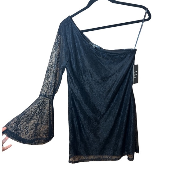 Lulus Come To Play Black One Shoulder Dress - Picture 6 of 7